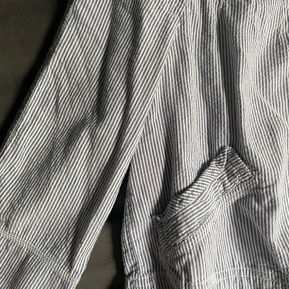 LOFT Blue and White Striped Women’s Top